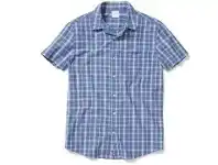 Brilliant Basics Mens Short Sleeve Organic Cotton Shirts Sizes S-3XL - Blue