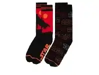 BIG W Star Wars the Mandalorian Mens 2-Pack Socks Sizes 7-12 - Black & Red offer