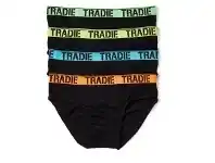 BIG W Tradie Mens 4-Pack Briefs Sizes S-XXL - Black offer