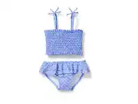 BIG W Wave Zone Shirred Tankinis with Repreve Recycled Polyester Sizes 1-7 - Blue offer