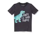BIG W K-D Kids Father’s Day Print Tees Sizes 1-7 - Charcoal offer