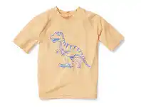 BIG W Wave Zone Kids Short Sleeve Rashies with Repreve Recycled Polyester Sizes 1-7 - Orange offer