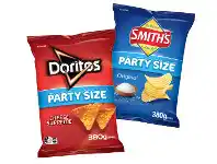 BIG W Doritos or Smith’s Chip Varieties 380g offer