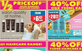 Chemist Warehouse Seven Wonders Hair Range offer