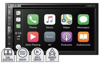 Autobarn Pioneer 6.8” av head unit w/ apple carplay & android auto offer
