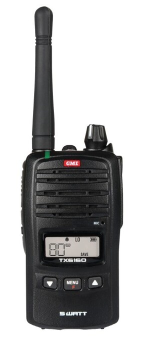Autobarn Gme 5w/1w 80ch ip67 uhf cb handheld radio with built in led torch offer