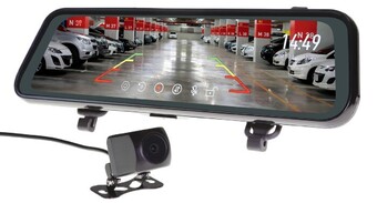 Gator 9” clip on rearview mirror with reverse & live stream camera