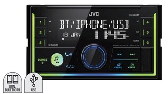 Jvc 2din 200w digital bluetooth media receiver