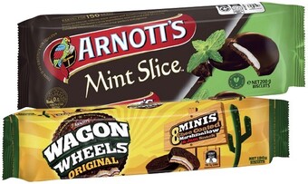 IGA Arnott's chocolate biscuits or teevee snacks 160-250g selected varieties offer