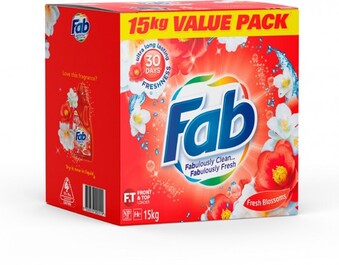 BIG W Fab Laundry Powder 15kg offer