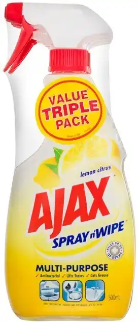 BIG W Ajax 3-Pack Spray n Wipe 500ml offer