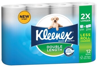 BIG W Kleenex 12-Pack Double Length Toilet Tissue offer