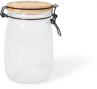 BIG W Utility Glass Jar with Bamboo Lid 1-Litre offer