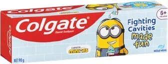 BIG W Colgate Kids Minions Toothpaste 6+ Years Mild Mint Gel 90g offer