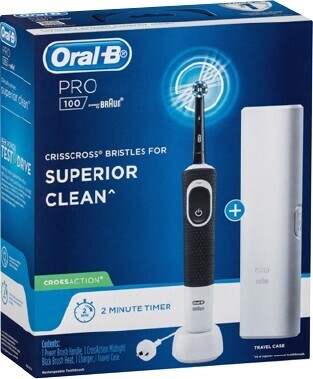 BIG W Oral-B Pro 100 Crossaction Electric Toothbrush - Black offer
