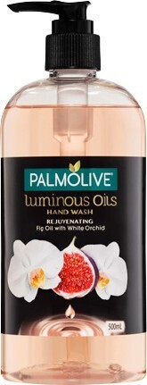 BIG W Palmolive Luminous Oils Hand Wash Rejuvenating Fig Oil with White Orchid 500ml offer