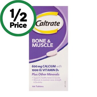 Woolworths Caltrate bone & muscle health capsules pk 100~ offer