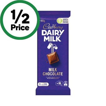Woolworths Cadbury dairy milk, marvellous creations or bubbly 160-190g offer