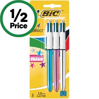 Bic 4colour shine pk 3