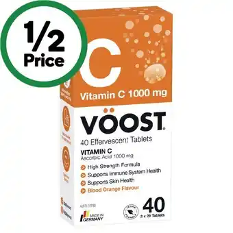 Woolworths Voost effervescent vitamin c pk 40~ offer