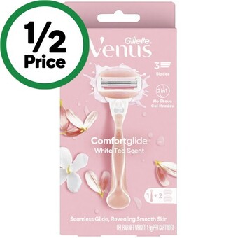 Woolworths Gillette venus comfortglide white tea razor with 2 razor blades offer