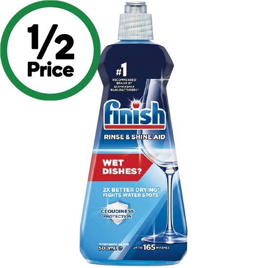 Finish dishwashing rinse aid 500ml offer at Woolworths