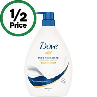 Dove triple moisturising body wash 1 litre