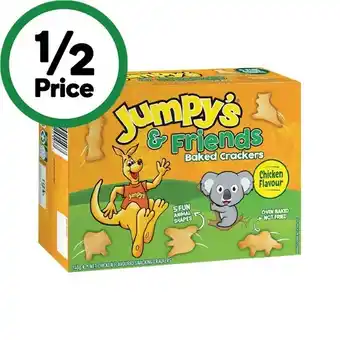 Woolworths Jumpy’s baked crackers 140g or cheezels crackers 135g offer