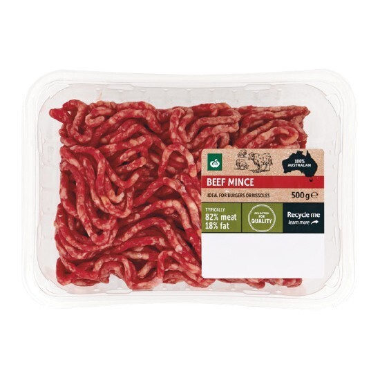 Australian beef mince 500g offer at Woolworths