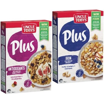 Woolworths Uncle tobys plus cereal 690-820g offer