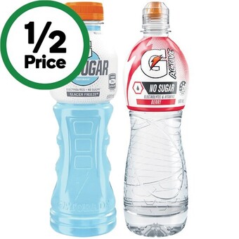 Gatorade sports drink 600ml or g-active flavoured water 600ml