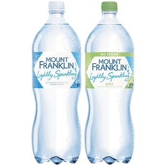 Woolworths Mount franklin lightly sparkling water 1.25 litre offer