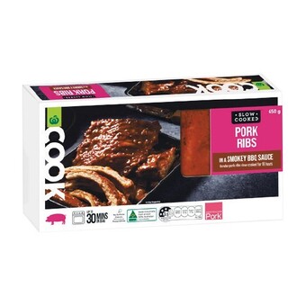 Woolworths Woolworths cook pork ribs with bbq glaze 650g – from the meat dept offer