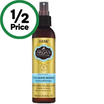 Woolworths Hask argan oil 5-in-1 leave-in spray 175ml offer
