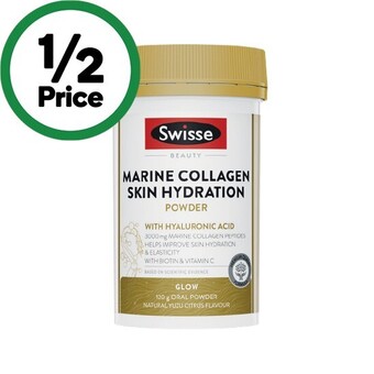 Woolworths Swisse beauty marine collagen skin hydration powder 120g* offer