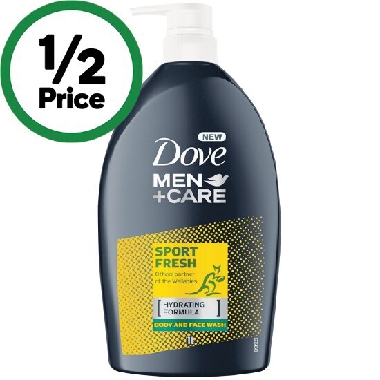 Dove men sport body wash 1 litre offer at Woolworths