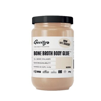 Woolworths Gevity rx bone broth body glue natural 390g offer