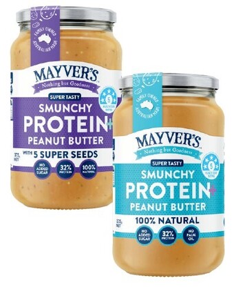 Coles Mayver's smunchy protein+ peanut butter 375g offer