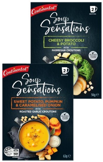 Coles Continental sensations soup 2 serve 40g-70g offer