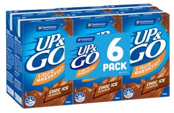 Coles Sanitarium up & go 6x250ml offer