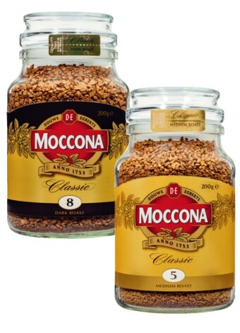 Coles Moccona freeze dried instant coffee 200g offer