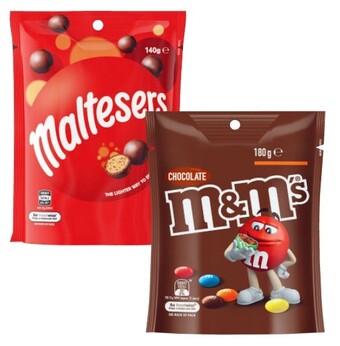 Coles Mars m&ms, maltesers or pods 120g-180g offer