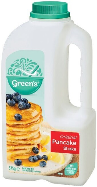 Coles Green's pancake shake 325g-375g offer