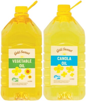 Coles Gold sunset canola or vegetable oil 4 litre offer