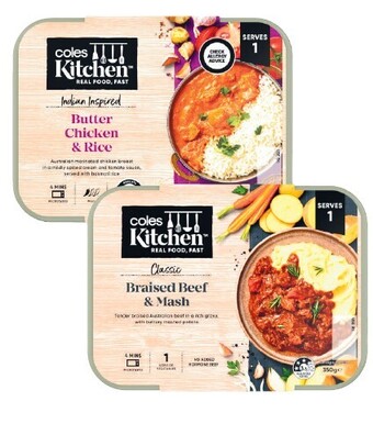 Coles Coles kitchen meal 350g offer