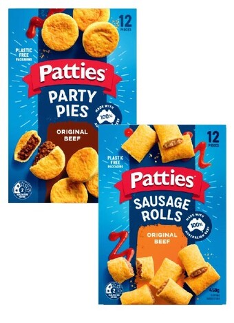 Coles Patties party pack 12 pack 450g-560g offer