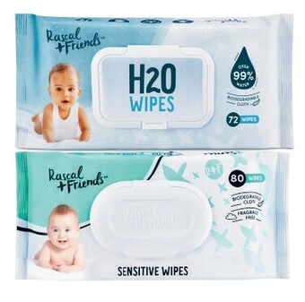 Coles Rascal + friends sensitive baby wipes 80 pack or waterwipes 72 pack offer