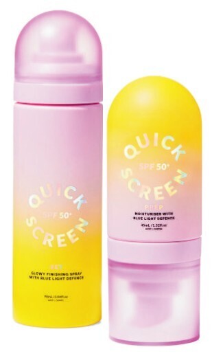 Quick screen spf50+ sunscreen moisturiser 45ml or finishing spray 90ml*