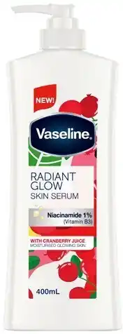 BIG W Vaseline Body Lotion Radiant Glow Skin Serum 400ml offer