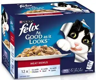 BIG W Felix Sensations Jellies 12-Pack Cat Food Pouch 85g - Meat Selection offer